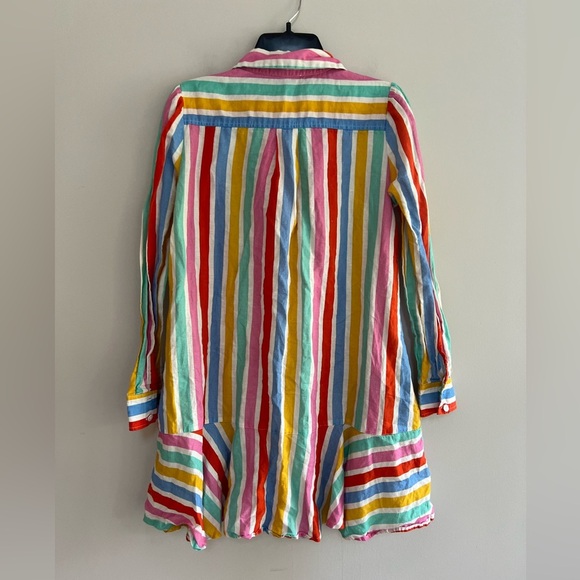 Tuckernuck Callahan Rainbow Stripe Shirtdress in Multi Color, size S - Picture 3 of 10